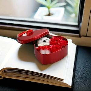 Flower Gift Box with Bear Doll.